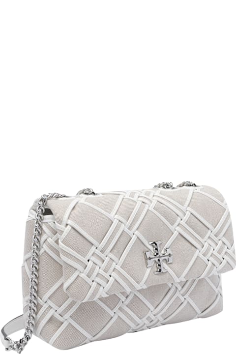 Tory Burch for Men Tory Burch Small Kira Woven Convertible Crossbody Bag