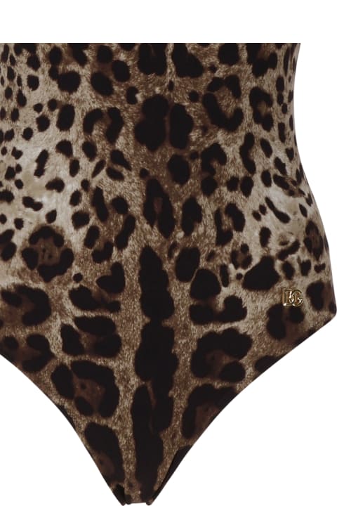 Swimwear for Women Dolce & Gabbana Leopard Print One Piece Swimsuit