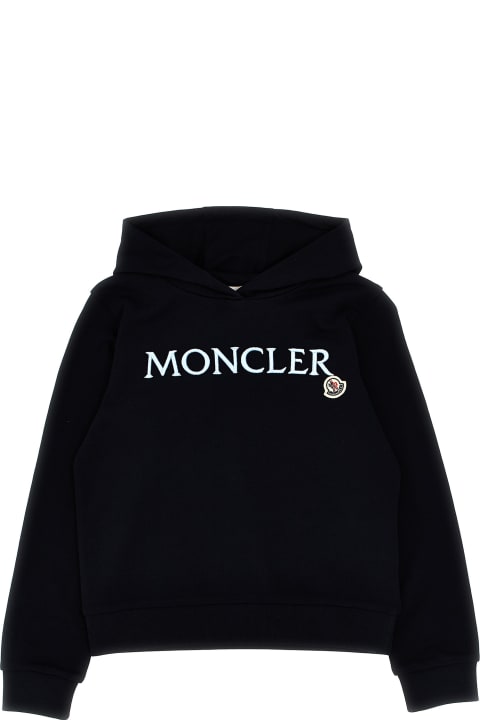 Topwear for Girls Moncler Logo Embroidery Hoodie