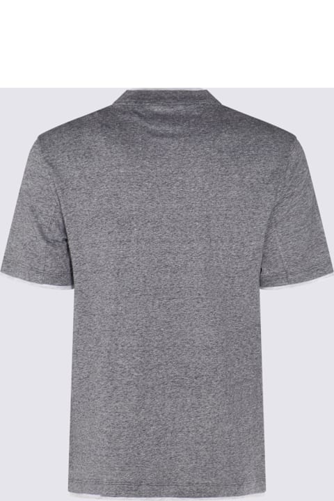 メンズ Brunello Cucinelliのトップス Brunello Cucinelli Grey Linen T-shirt