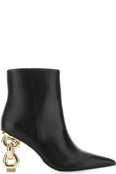 Cult Gaia Boots for Women Cult Gaia Black Leather Zelma Ankle Boots