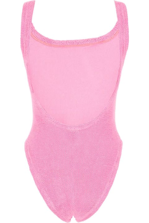 Hunza G Swimwear for Women Hunza G Fluo Pink Stretch Nylon Swimsuit