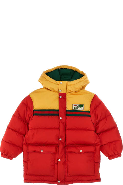 Gucci Topwear for Girls Gucci Hooded Logo Puffer Jacket