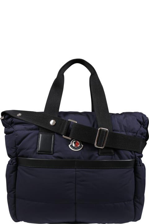 Moncler Accessories & Gifts for Boys Moncler Blue Changing Bag For Babykids With Logo