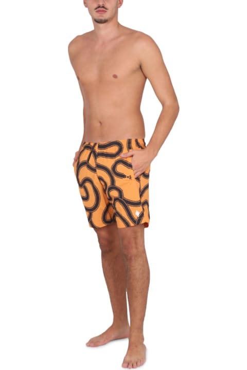 Marcelo Burlon Swimwear for Men Marcelo Burlon Boxer Swimsuit With Print