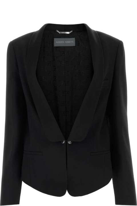 Alberta Ferretti for Women Alberta Ferretti Black Acetate Blend Blazer