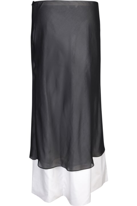 Quira Skirts for Women Quira Quira Double Underskirt Skirt In Black/white