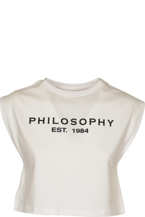 Philosophy di Lorenzo Serafini Topwear for Women Philosophy di Lorenzo Serafini Logo Print Sleeveless Crop T-shirt