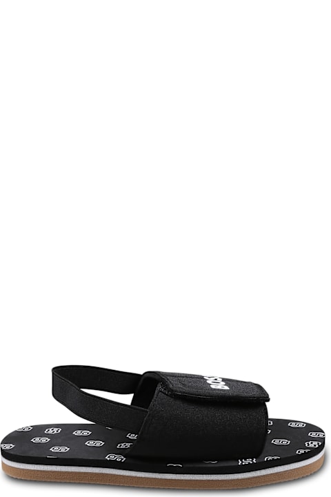 Homeware Hugo Boss Black Sandals For Baby Boy And Boy With Logo