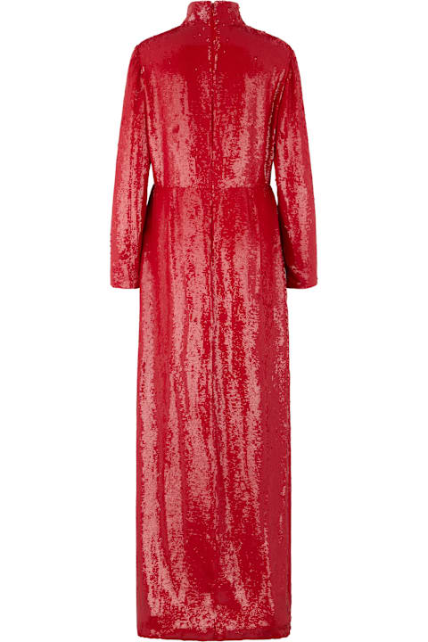 Homeware Valentino Garavani Elegant Long Red Dress With Long Sleeves