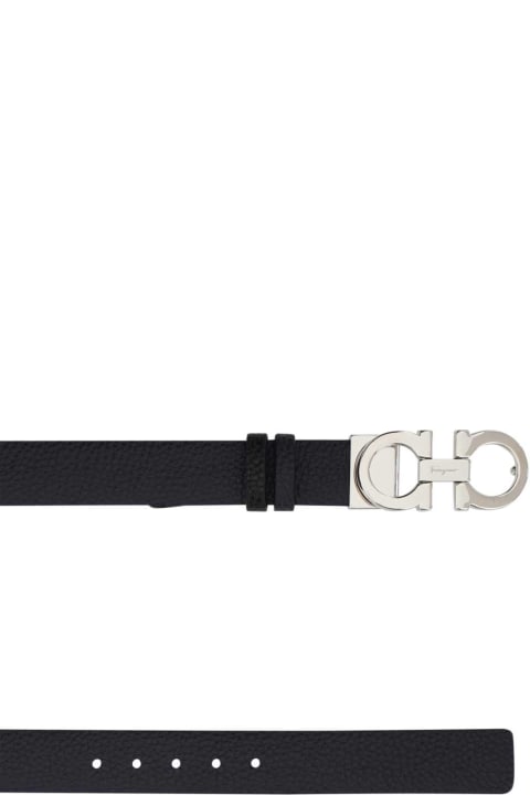 Ferragamo Belts for Women Ferragamo Midnight Blue Leather Reversible Belt