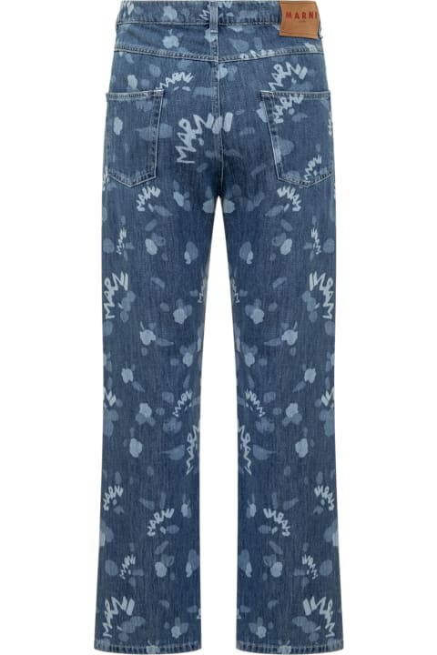 Marni for Men Marni Jeans With Marni Dripping Print