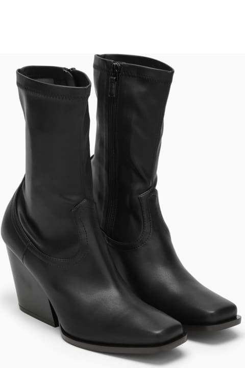 Stella McCartney Boots for Women Stella McCartney Black Faux Leather Texan Boots