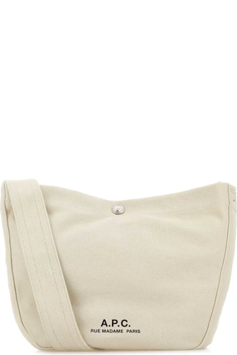 Homeware A.P.C. Ivory Canvas Small Besace Crossbody Bag