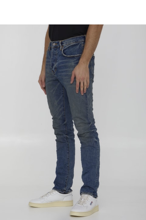 Purple Brand الجينز لـ القسم الرجالي Purple Brand Light-blue Denim Jeans