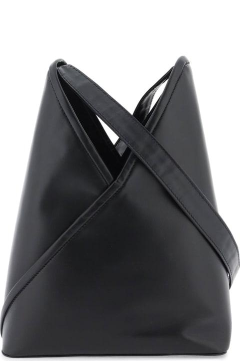 MM6 Maison Margiela Backpacks for Women MM6 Maison Margiela Black Leather 'japanese Bag'