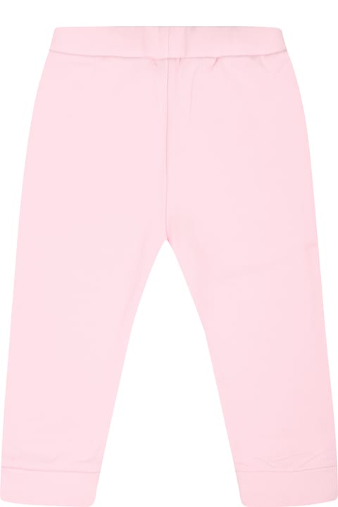 Fendi Bottoms for Baby Girls Fendi Pink Trousers For Baby Girl With Fendi Logo