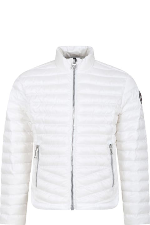 Coats & Jackets for Girls Colmar White Down Jacket For Girl With Logo