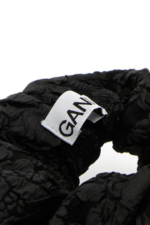 Ganni Hair Accessories for Women Ganni Black Polyester Blend Scrunchie