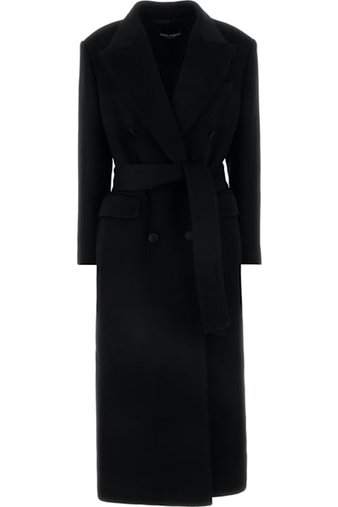 Dolce & Gabbana Coats & Jackets for Women Dolce & Gabbana Black Cashmere Coat