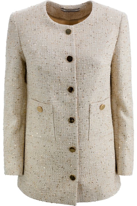 Tagliatore for Women Tagliatore Medium-length Coat With Sequins