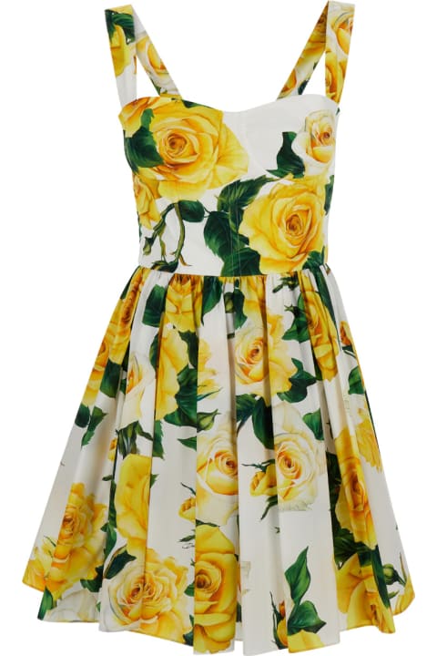 Partywear for Women Dolce & Gabbana Rose Print Short Dress