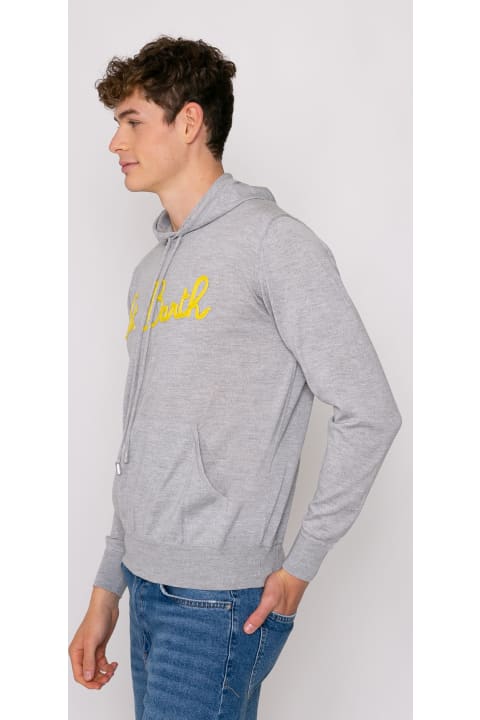 Homeware MC2 Saint Barth Grey Hooded Knitted Sweatshirt Hopper