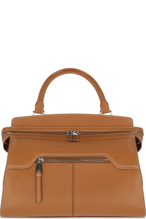 Brown Grained Cowhide Leather Bag