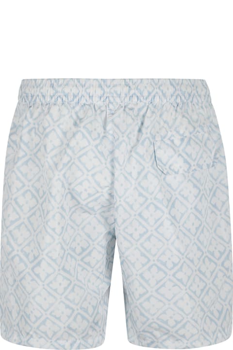 Eleventy Pants for Men Eleventy Monogram Print Shorts