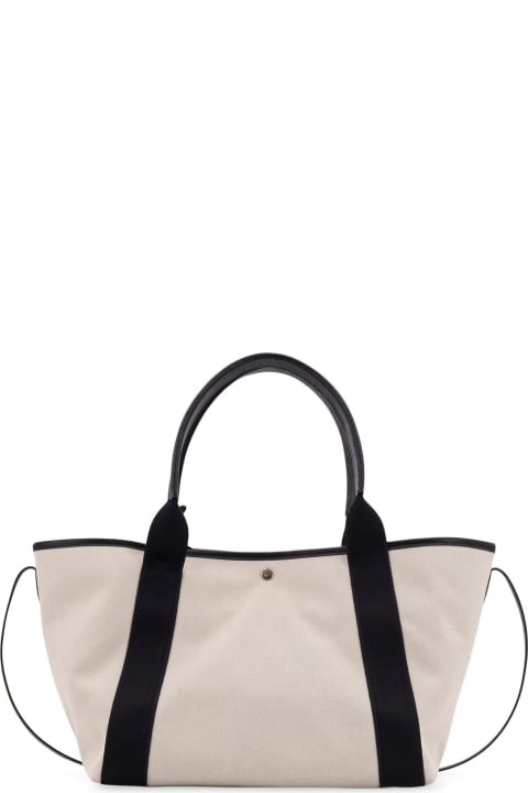 Balenciaga لـ Women Balenciaga Sand Canvas Medium Biarritz Shopping Bag