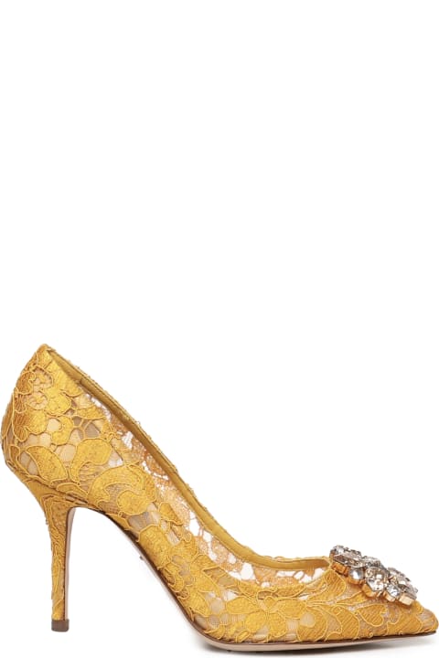 High-Heeled Shoes for Women Dolce & Gabbana Bellucci Taormina Lace Pumps With Crystals
