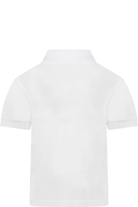 Comme des Garçons Play Kids Comme des Garçons Play White Polo T-shirt For Kids With Logo