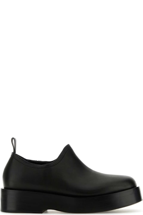 أحذية اللوفرز والبوت لـ القسم الرجالي Bottega Veneta Black Leather Torino Slip Ons