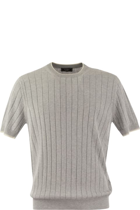 Peserico Sweaters for Men Peserico T-shirt In Pure Cotton Crépe Yarn