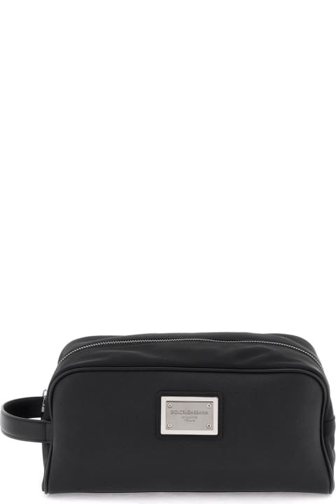 Totes for Men Dolce & Gabbana Leather And Nylon Vanity Case