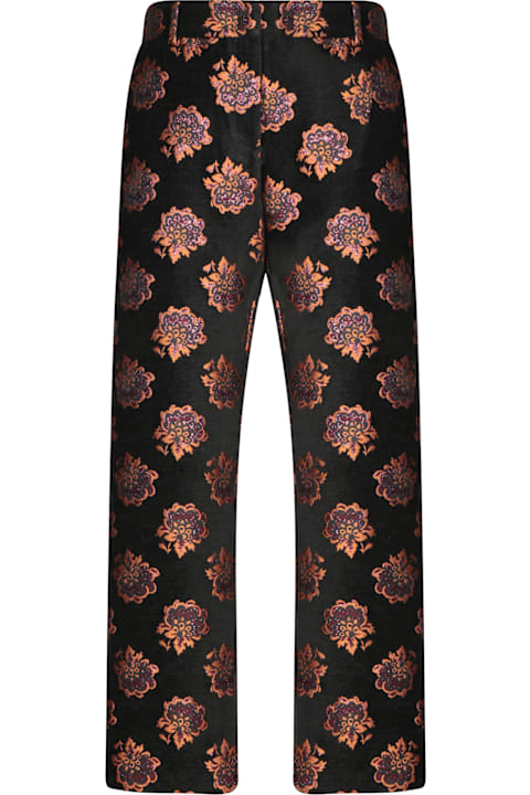 La DoubleJ for Women La DoubleJ Pink-black Jacquard Trousers