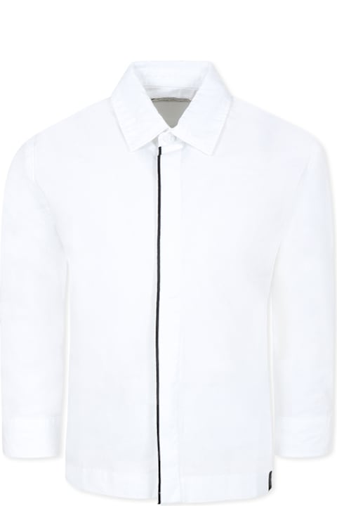 Calvin Klein Topwear for Boys Calvin Klein White Shirt For Boy With Logo