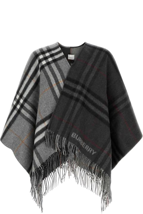 メンズ新着アイテム Burberry Embroidered Wool Blend Cape