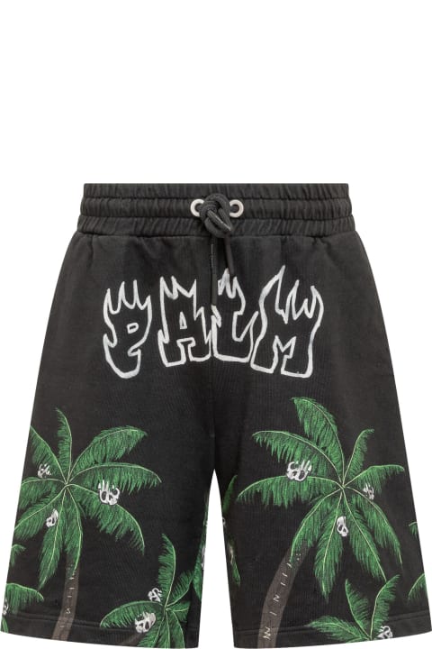Palm Angels Pants for Men Palm Angels Palm Skull Shorts