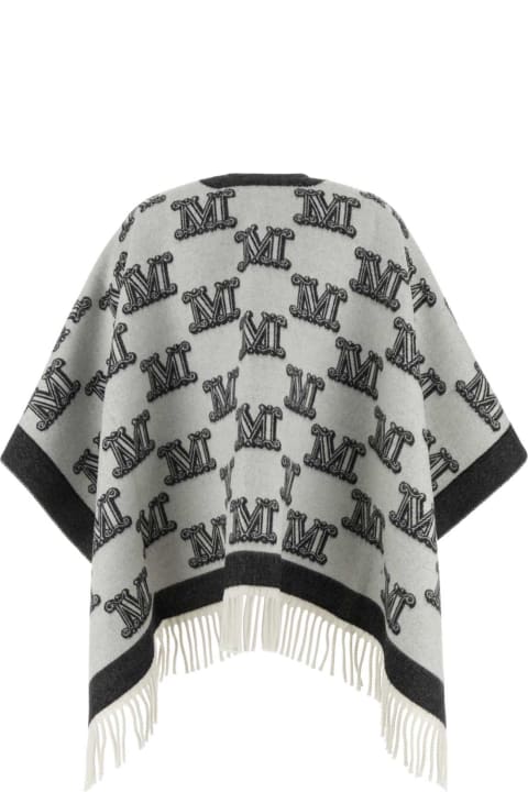 Max Mara Studio إكسسوارات لـ السيدات Max Mara Studio Embroidered Wool Frinestd Cape