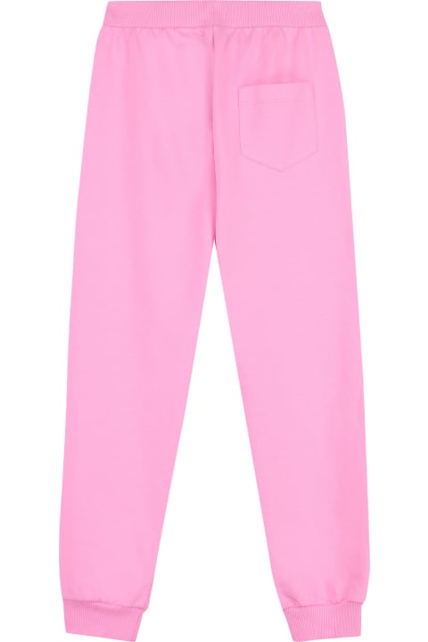 Young Versace Bottoms for Girls Young Versace Logo Detail Cotton Track-pants