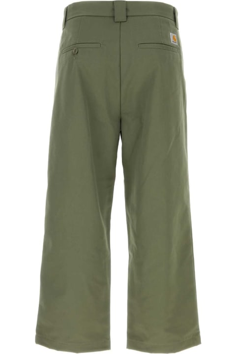 Carhartt Pants for Men Carhartt Sage Green Viscose Blend Brooker Pant