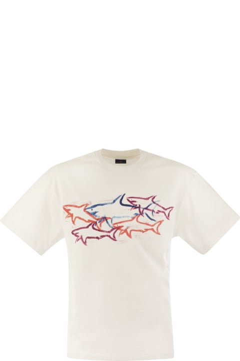 Paul&Shark for Men Paul&Shark Cotton T-shirt With Shark Print
