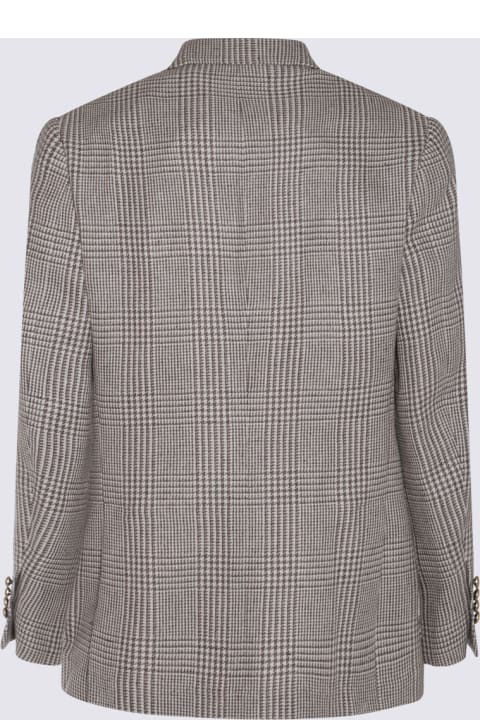 Brunello Cucinelli Clothing for Men Brunello Cucinelli Grey Linen Blazer