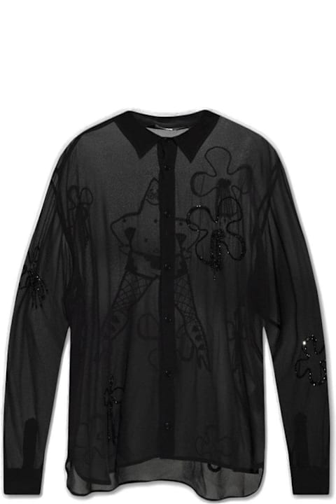 GCDS for Kids GCDS Buttoned Long-sleeved Shirt