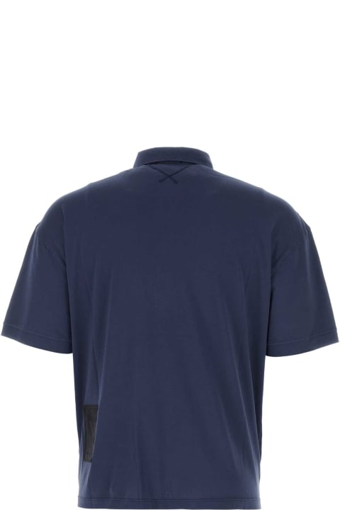 メンズ Ten Cのトップス Ten C Navy Blue Cotton Polo Shirt