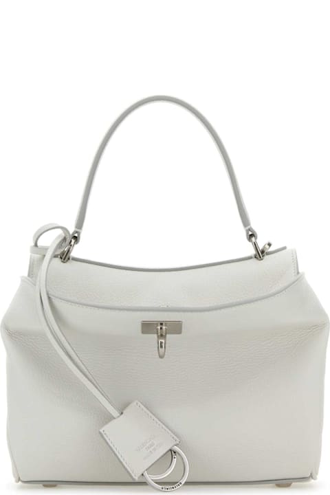 ウィメンズ新着アイテム Balenciaga White Leather Mini Rodeo Handbag