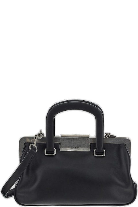 Max Mara حقائب توتي لـ السيدات Max Mara Logo Detailed Top Handle Bag
