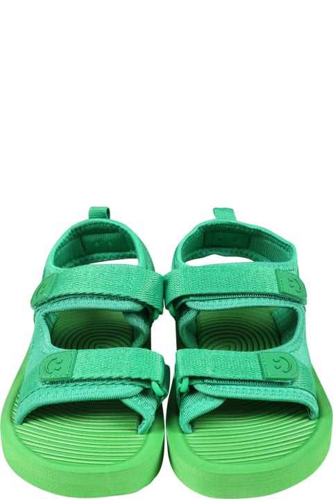 ベビーガールズ Moloのシューズ Molo Green Sandals For Babykids With Logo