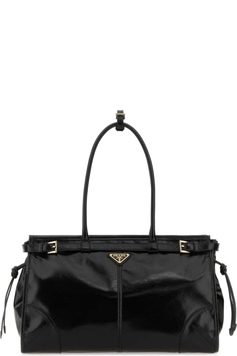 Prada Bags for Women Prada Black Leather Shoulder Bag